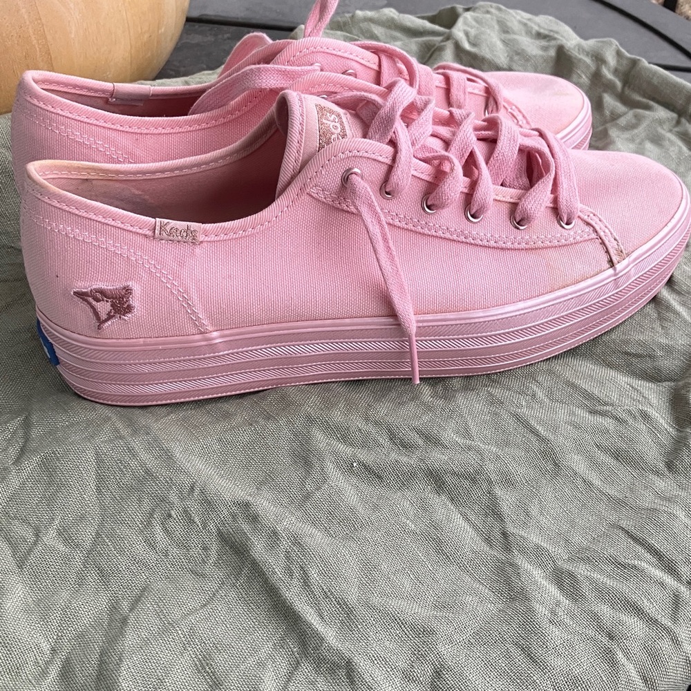Keds Pink Platform Canvas Sneakers